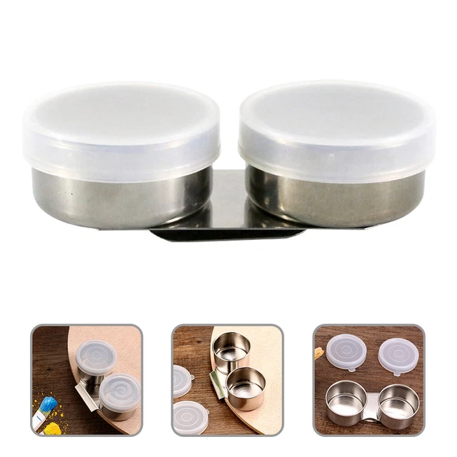 Taza de pintura al óleo de plástico acero inoxidable tazas limpiador de tapas