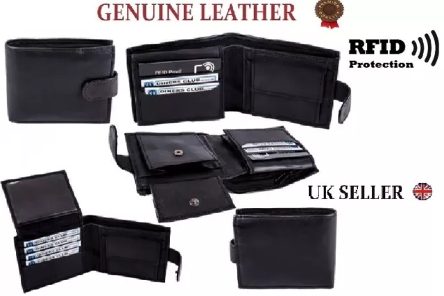 Portefeuille homme en cuir véritable coffre-fort RFID/sac à main homme/portefeuille en cuir pour hommes /- L11-75