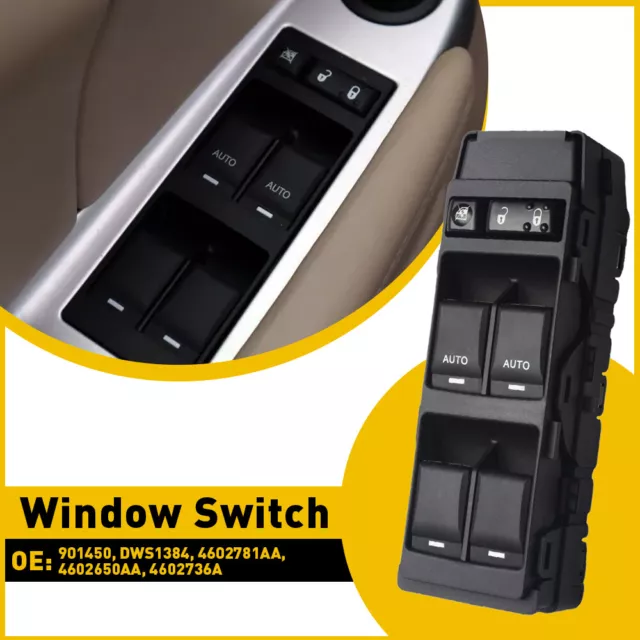 NEW Master Power Window Switch for Chrysler Dodge Left Driver Side Fits Jeep