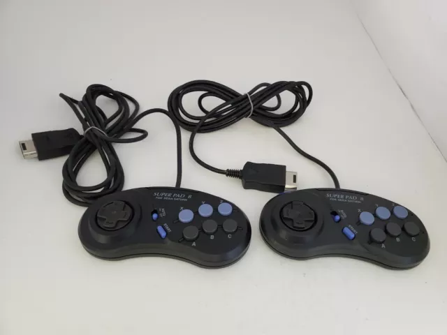 2 Neuf Superpad 8 P-400 Manette pour Sega Saturne en Vrac