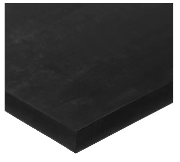 1/4" Multiuse Black Neoprene Rubber Smooth Sheet Plain Back Durometer 40A 6"x6"