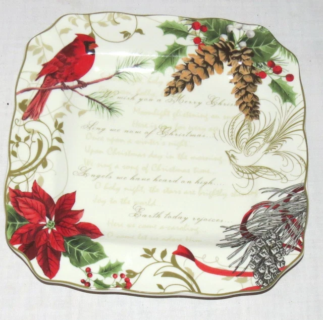 222 Fifth Vacances Wishes 10.1.9cm Carré Assiette