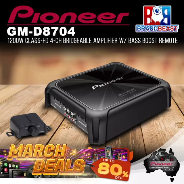 Pioneer GM-D8704 1200W Class-FD 4-Channel Bridgeable Amplifier