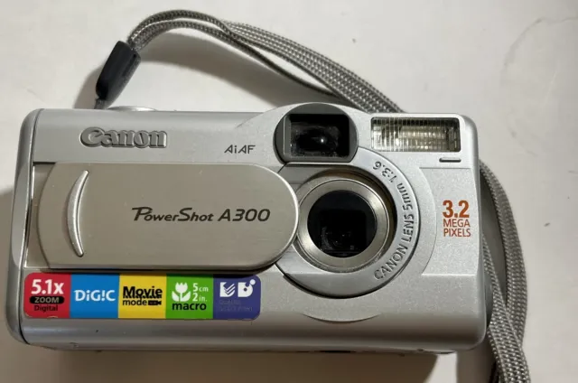Canon PowerShot A300 3.2MP Digital Camera Tested Works Great