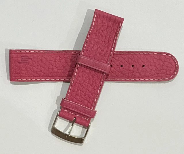 Bracelet De Montre Vintage LIP En Cuir Noir - Largeur 20 Mm - Stock Ancien, Neuf