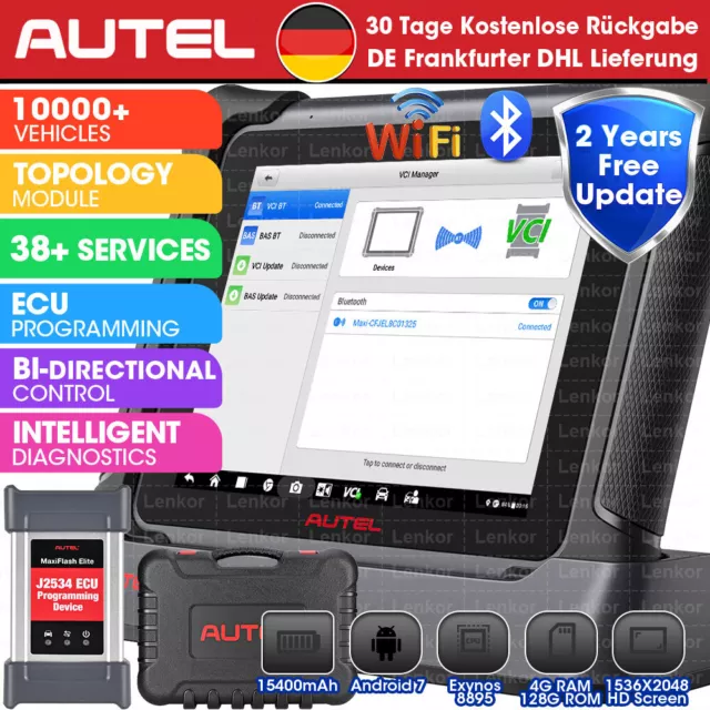 2024 Autel MaxiSys Elite II Ultra OBD2 Diagnosegerät J2534 ECU Key Programmier