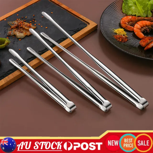 2x 30cm Stainless Steel Salad Tongs BBQ Kitchen Food Serving Bar Utensil  tong