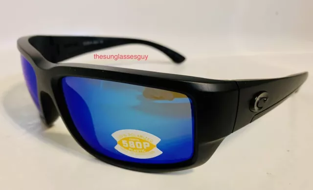 🔥SALE🔥 Costa Del Mar Fantail Matte Black Polarized Sunglasses, Blue Lens 580P