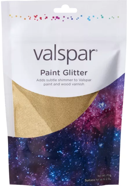 VALSPAR & HEMWAY Farbglitzer GOLD Schimmer Wandverkleidung Glitzern Wohnkultur