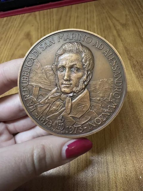 Medal Johnson Republic Of San Marino Alessandro Manzoni 1973 Py