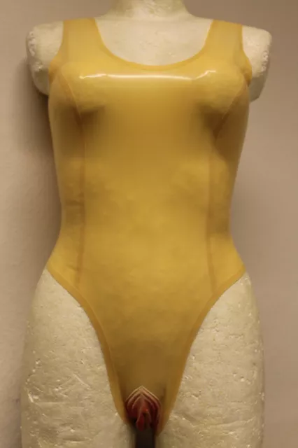 Costume da bagno donna sexy body gomma lattice con vaginale e preservativo analitico taglia XS-XXL