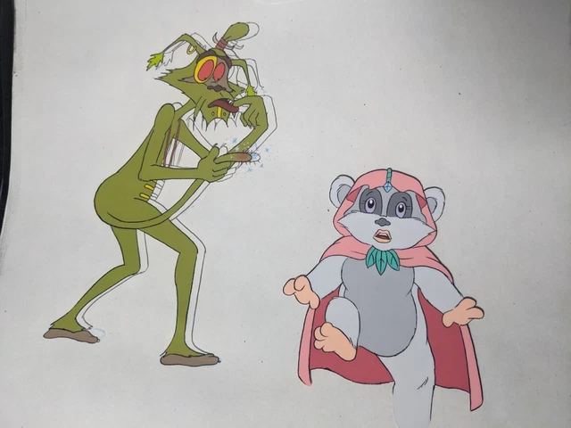 VINTAGE EWOKS animation cels BACKGROUND production art  Star Wars Animated I8