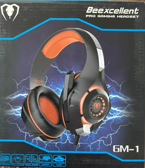 Beexcellent GM-1 Pro Gaming Headset Gaming Kopfhörer mit Mikrofon & LED