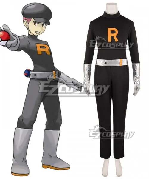 Pokemon Team Rocket Grunt Male Cosplay Costume
