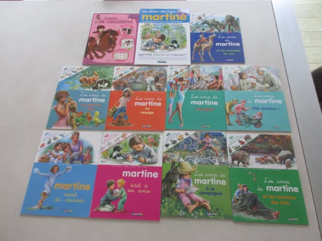 Lot De 11 Livres  Pour Enfants Martine Avec Autocollants Stickers  Ttbe  Refv15