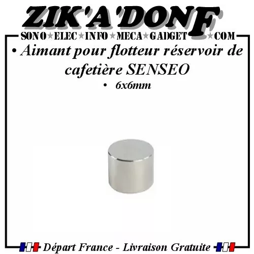 Aimant pour flotteur réservoir de cafetière SENSEO 6x6mm (Ø6 longueur 6mm)