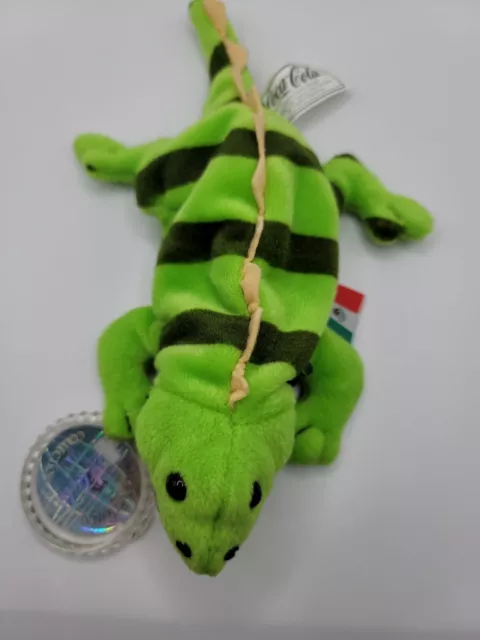 Vintage 1999 Coca-Cola International Paco Iguana Mexico Bean Bag Plush with Tags