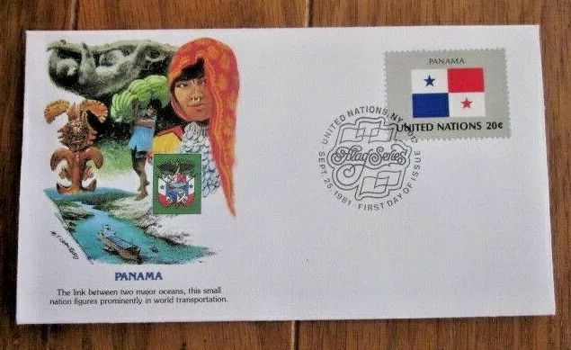 Panama  Flag Stamp 1981 Fleetwood Cachet Fdc Vf Unaddr