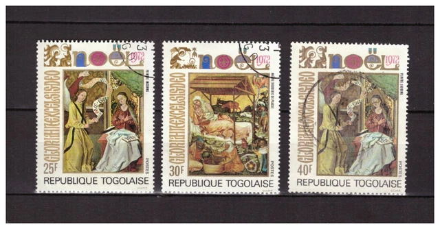 Togo .  N° 737 / 739 .  Serie  Tableaux      Obliteree      . Superbe .
