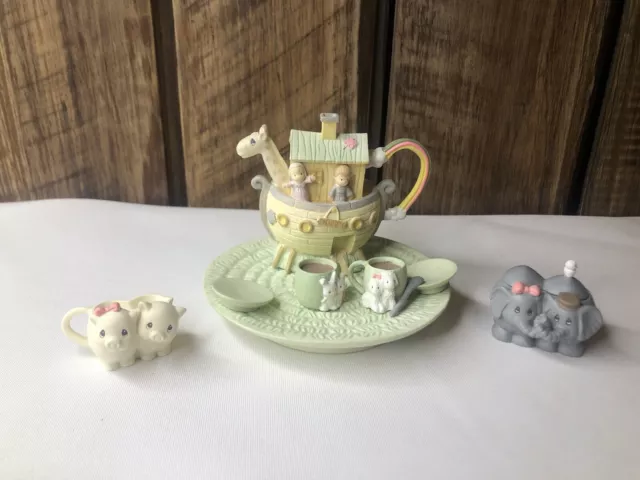 Precious Moments 1996 Noah's Ark Miniature Tea Set