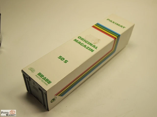 Braun Paximat Magazin 50 für 5x5 Dias mit max. 2mm Stärke Diamagazin grau