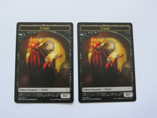 2x 0/1 Cleric Token - MTG magic the gathering Seb McKinnon NM