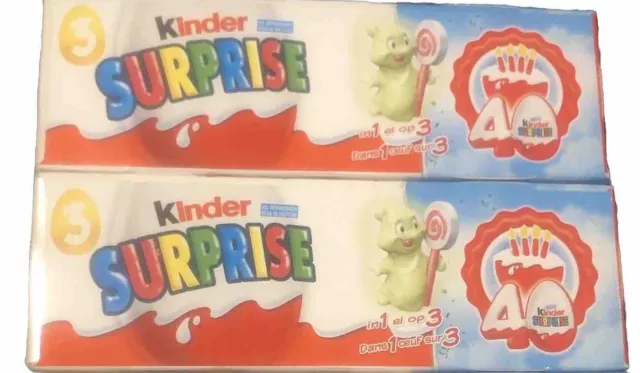 Üei Kinder Ferrero Surprise NL/Belgien 2x 3er Pack 40 Jahre Überraschungs Party