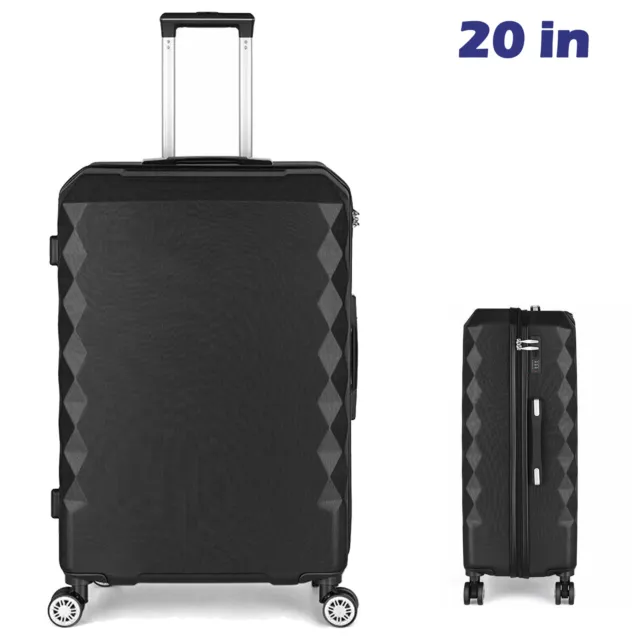 20" Carry On Trolley Suitcase ABS w/Wheels Travel Spinner Lightweight Luggage
