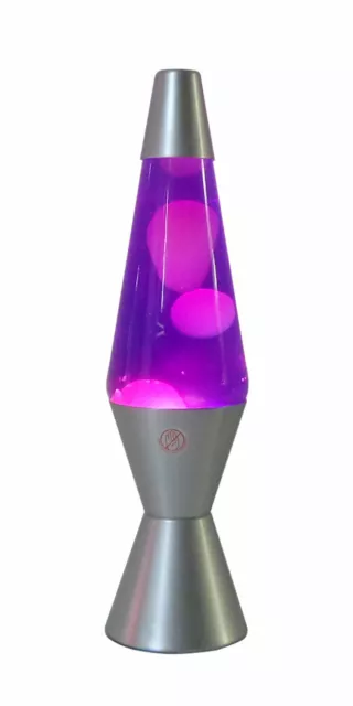 NEW Motion Lava Lamp 37cm Silver Base Purple/White [RM-KM802L] Party Night Light