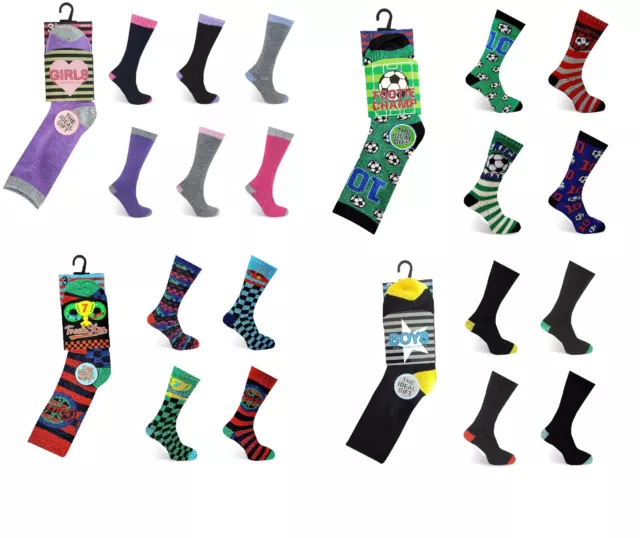 6/12 Pairs Girls Boys Character Cotton Socks Lot Children Kids Novelty Designer