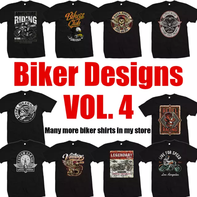 Biker T Shirts Vol 4, Motorcycle, Motorbike T Shirt, Cafe Racer, Chopper, Bobber