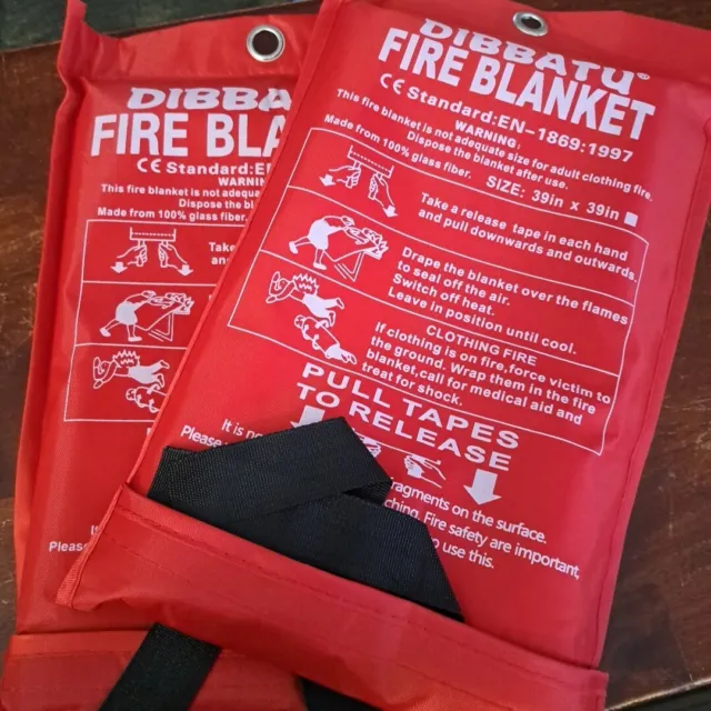 Dibbatu Fire Blanket Emergency For Kitchen, Suppression Flame Retardent Safety