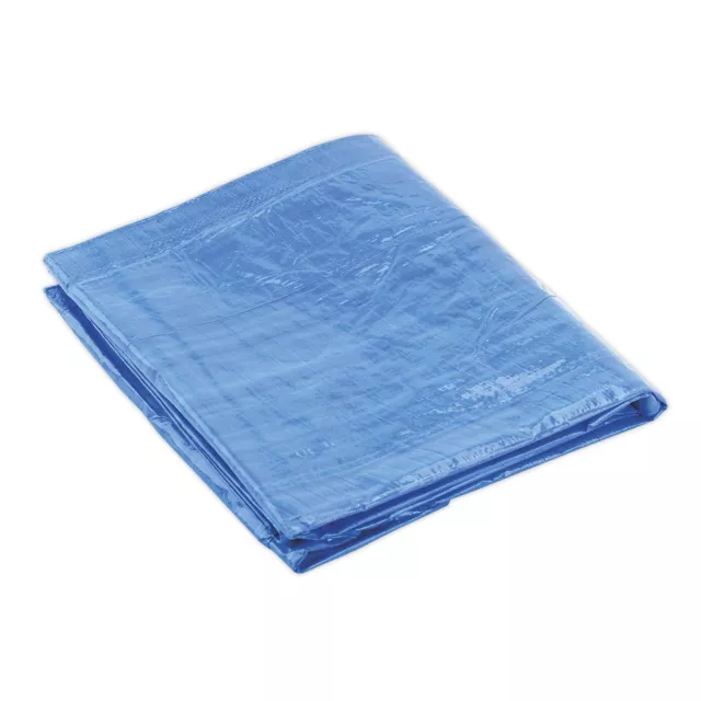 Sealey Tarpaulin 1.83 x 2.44mtr Blue Tarpaulins Trailer Accessories DIY Tools