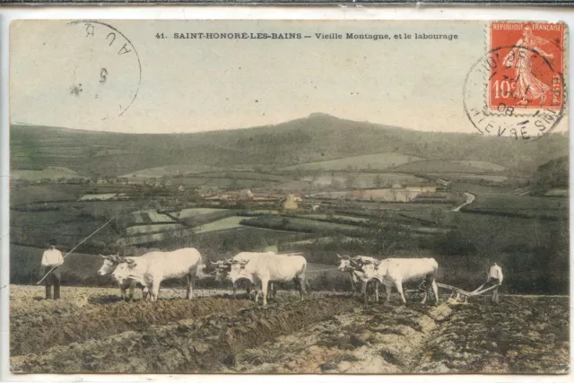 CP 58 Nièvre - Saint-Honoré-les-Bains - Old Mountain and Ploughing