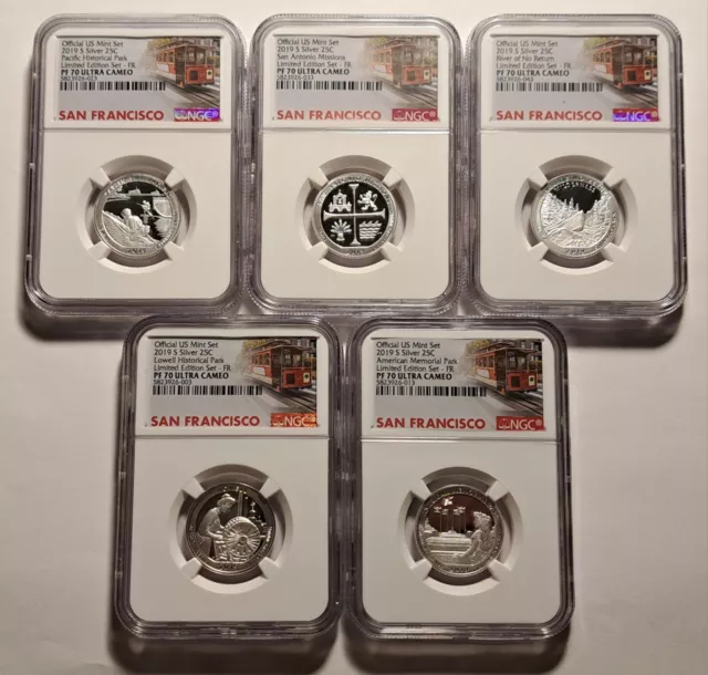 2019-S Limited Edition Silver Quarter Proof Set Ngc Pf70 Ucam First Releases 25C