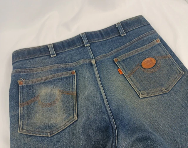 Levis 550 Orange Tab jeans Vintage 70s Mens 35x30 Dark Wash Denim Pants