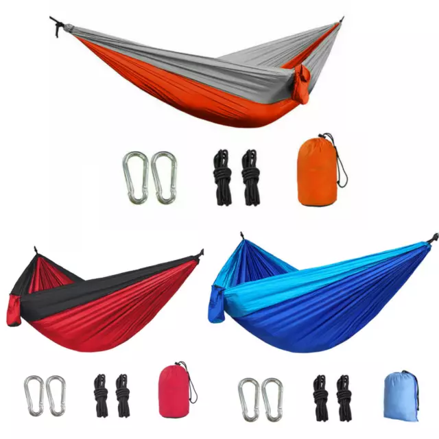 Double Person Parachute Nylon Hammock Outdoor Travel Camping Swing Hanging Bed