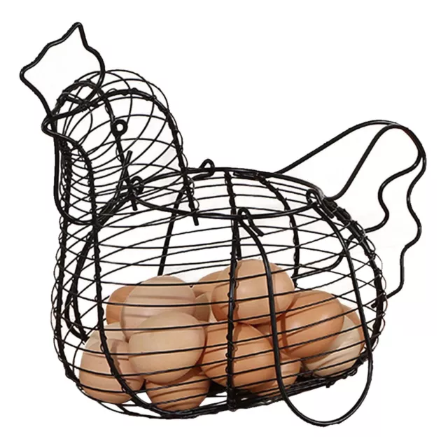 Art Eggs Storage Basket Chicken Egg Holder Fruit Basket Innovative Hen Shape Kit 2