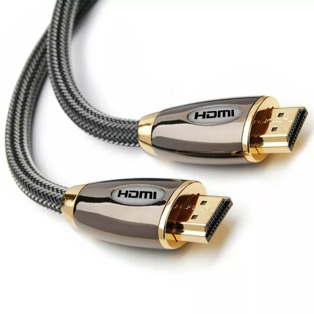 5M PREMIUM HDMI CABLE GOLD PLATED BRAIDED Lead V2.0 UHD 2160P 4K/3D/PS4/Xbox