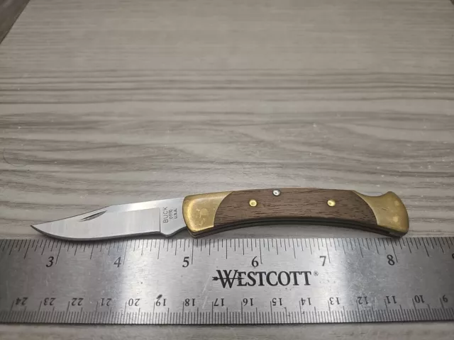 Buck 055 USA (Mini 110) Lock-Back Wood Handle Folding Pocket Knife - 2015