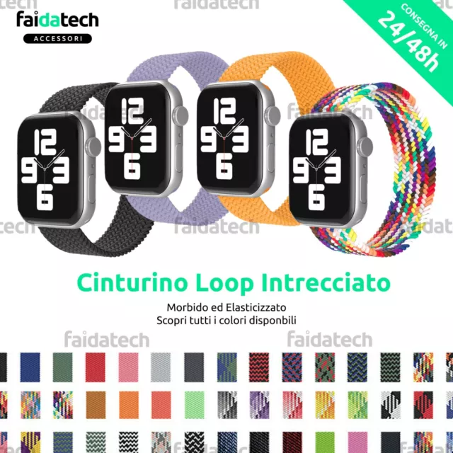 Cinturino Intrecciato per Apple Watch Serie 7 6 5 4 3 SE 38/40/42/44/45mm