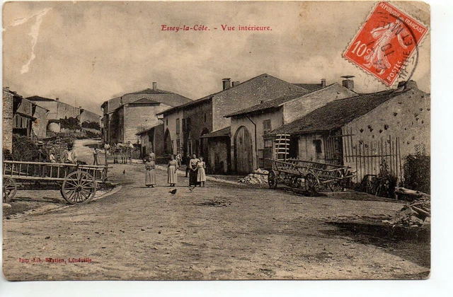 ESSEY LA COTE - Meurthe et Moselle - CPA 54 - vue sur l interieur du village