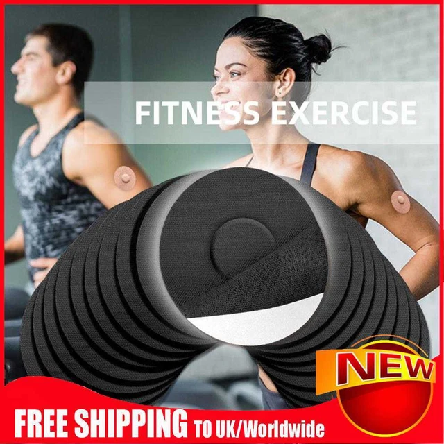 10x patch adesive impermeabili coperture sensore sportivo nastro overpatch (nero)