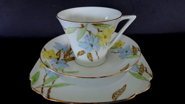 Fresh Look at Art Deco Vintage China Tea Set Trio Standard China 8115