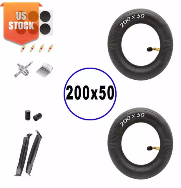 200 x 50 (8"x2") Scooter Tire & Inner Tube SetFor Razor E100 E150 E200 2 Pack ab