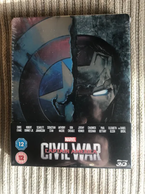 Captain America Civil War Steelbook Blu ray 3D Marvel Zavvi Exclusive New Sealed