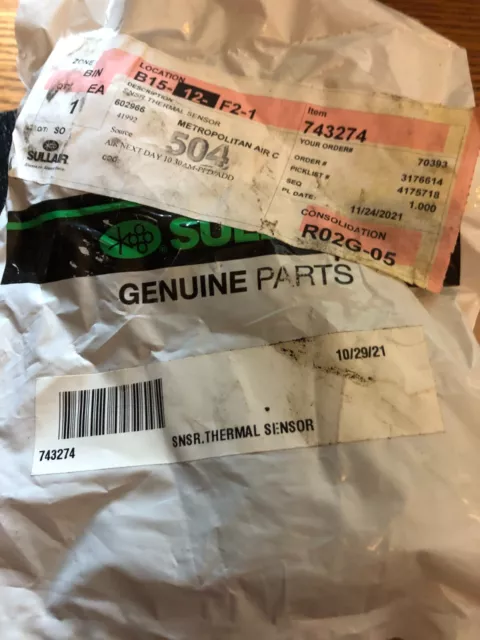 Sullair Thermal Sensor P/N 743274