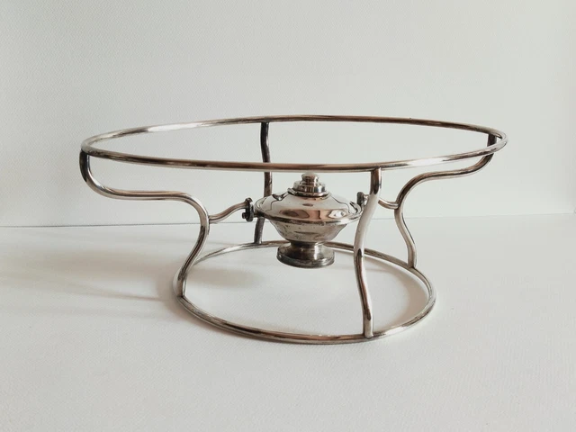 Chauffe-plat Ovale/rond Christofle - Métal Argenté - Art De La Table Français - Occasion