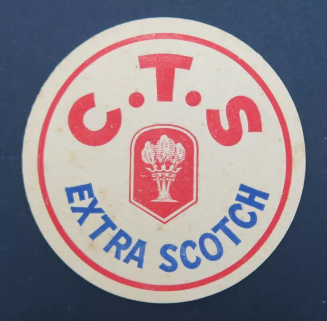 Ancien sous-bock bière CTS extra Scotch  beer coaster Bierdeckel  7