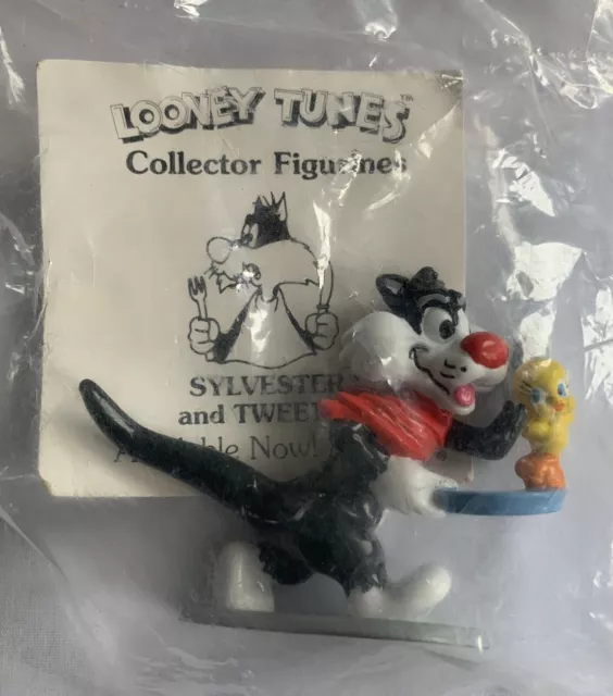 Vintage 90's Looney Tunes Collector Figurine-Sylvester&Tweety-Warner Bros-Shell